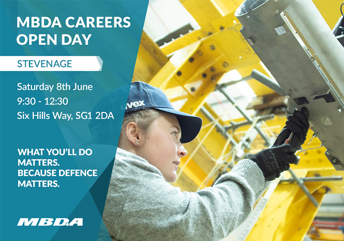 Stevenage Careers Open Day - Saturday 8th June 2024 :: MBDA Careers